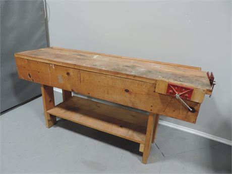 Solid Wood Work Bench / Vices