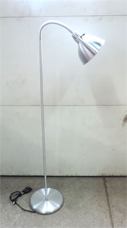 Modern Brushed Silver Floor Lamp