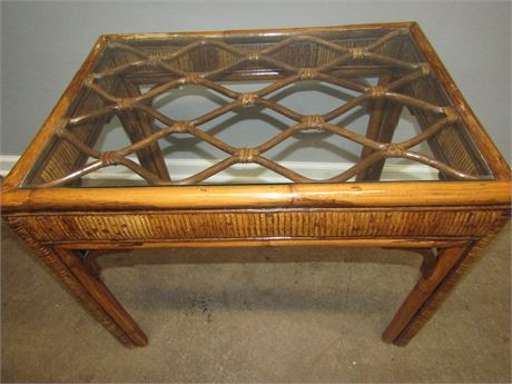 Mid-Century Bamboo Table