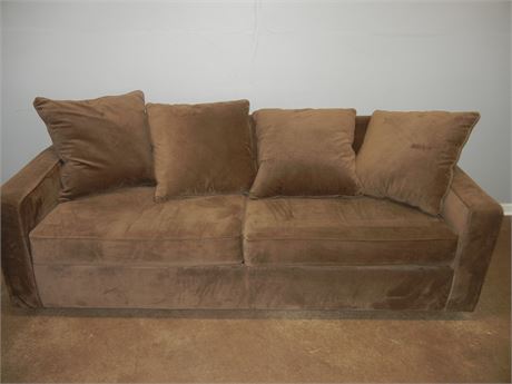 Large Taupe Sofa Bed, with Pillows