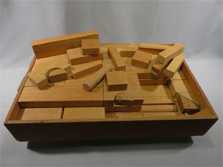 Vintage Playskool Wooden Block Playset