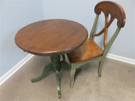 Pedestal Table & Chair