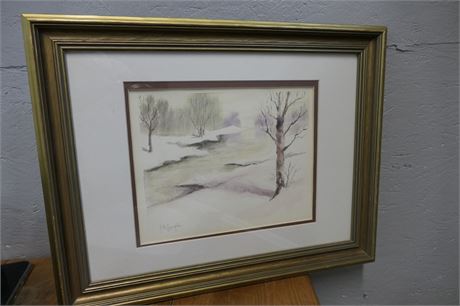 J. MCLAUGHLIN Signed Watercolor Painting