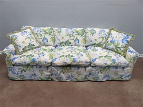 Floral Skirted Sofa