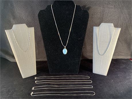 Sterling Silver Necklaces and Pendant