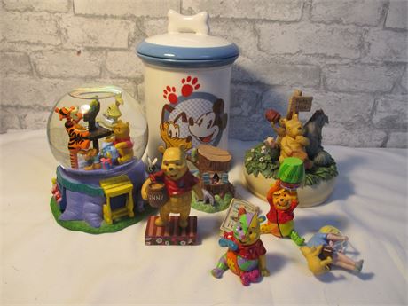 Winnie The Pooh and Disney Too ! Cookie Jar and Winnie the Pooh Collectibles