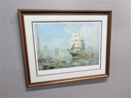 John Stobart Signed & #'d (#421/750) Print - New York - The Ship Henry B. Hyde