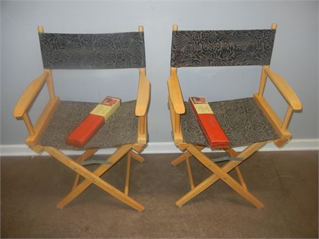 Set of Captain Folding Chairs, with Unopened Tobasco Covers