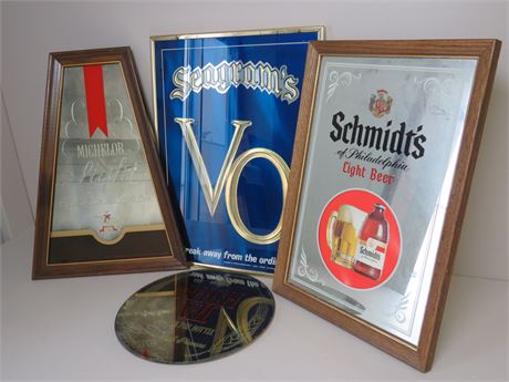 Michelob / Schmidts / Seagram's Bar Signs