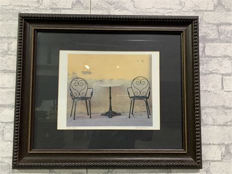Barbra Ellison, "Café Chairs" Wall Art