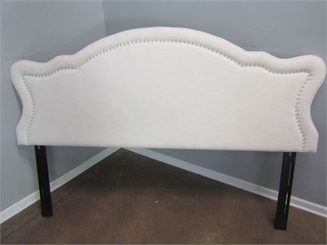 Large Bed Head Board, Cream Color Cloth .King