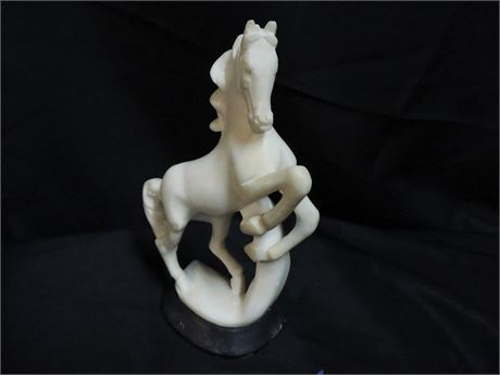 Alabaster Horse Sculpture