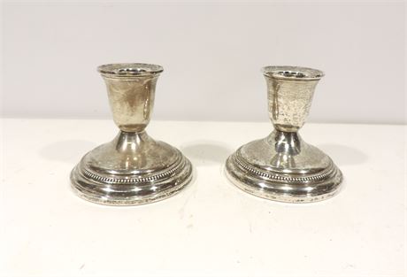REVERE Sterling Silver Weighted Candlesticks / Pair