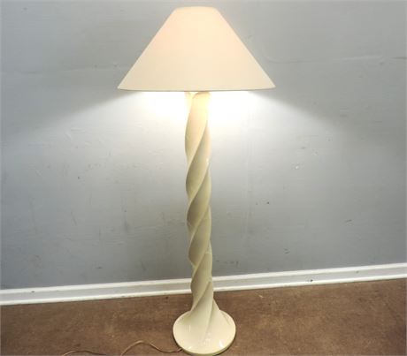 Contemporary Ceramic Ivory Floor Lamp