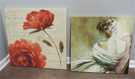 Lisa Audit Floral Print / Painted Portrait