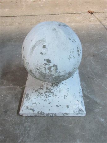 Large Concrete Garden Cannon Ball Finial