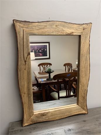 Live Edge Wood Framed Mirror