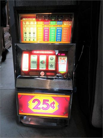 1980's Bally's 25 Cent 5 Coin Series E Slot Machine/1-Arm Bandit