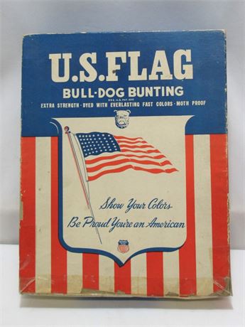 Dettra Flag Co. NIB 48 Star Bull-Dog Bunting U.S. Flag - 5' x 8'