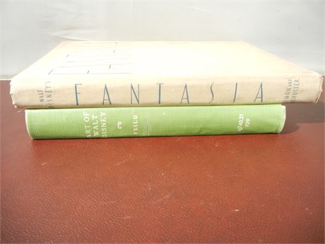Rare Vintage Walt Disney Books 1942 "The Art of Disney"& "Fantasia" 2nd Printing