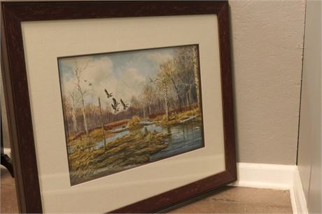 Watercolor "West Farmington Marsh" by Floridian K Lawton