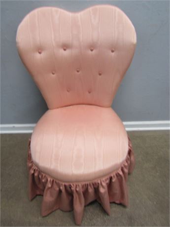 Pink Boudoir Chair with Light Lace Drape