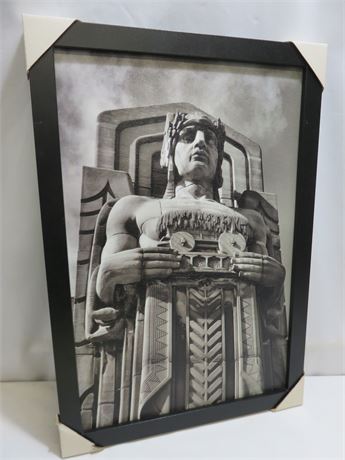 Guardians of Traffic Stone Monument Framed Print