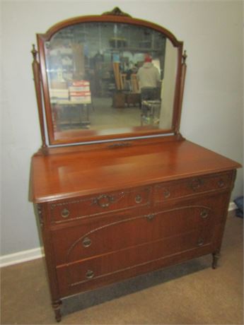 Antique Rushville Dresser and Mirror