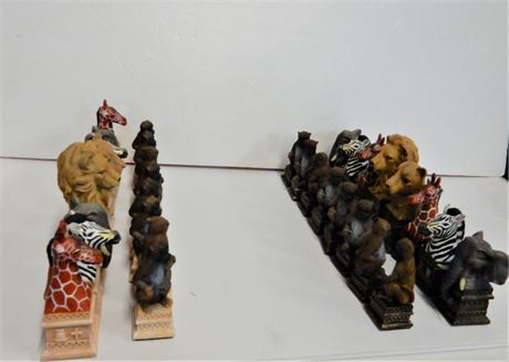 Ceramic Animal Chess Pieces