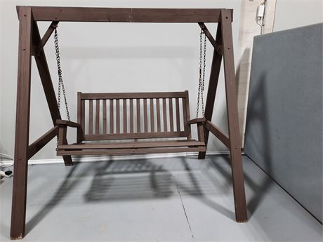 Wood Swing with Frame
