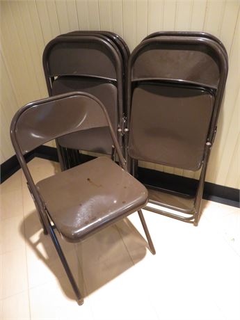 8 Metal Folding Chairs