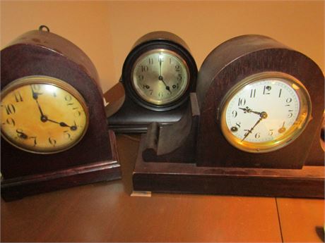 Antique Wood Mantle Clocks