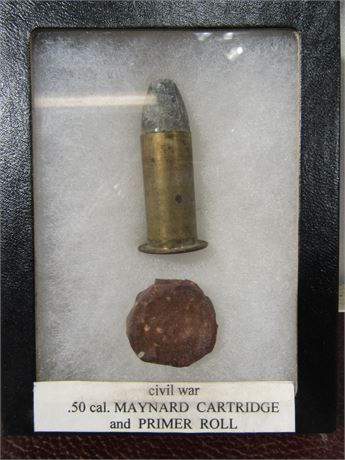 Civil War Bullet Maynard Cartridge and primer Roll.