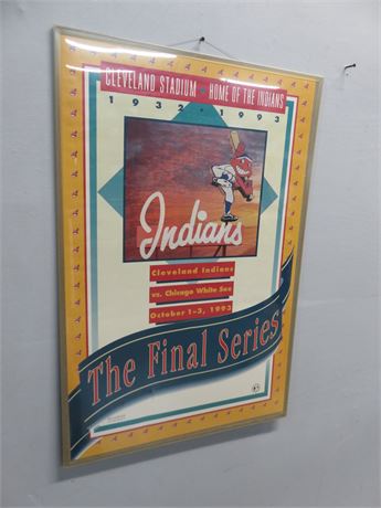 Cleveland Municipal Stadium Indians Final Series Commemorative Poster