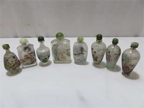 Vintage Chinese Inside Painted Snuff Bottles