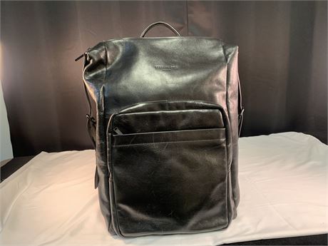 KENNETH COLE Black Leather Back Pack
