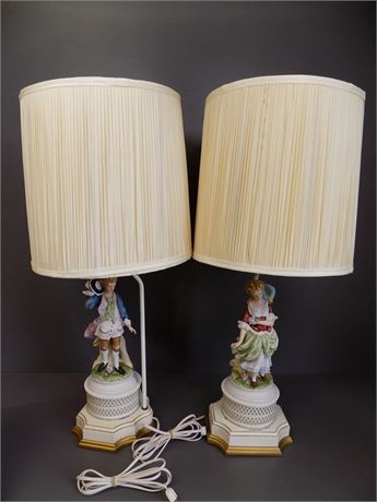 Porcelain Boudoir Lamps