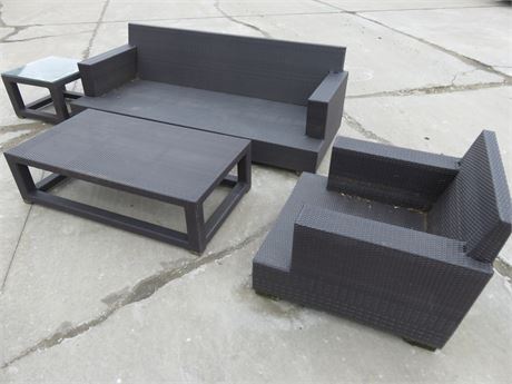 Synthetic Wicker 4-Piece Outdoor Seating Group