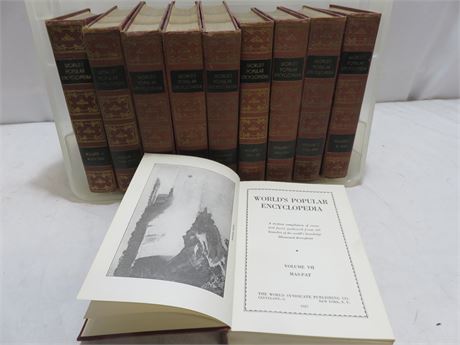 Vintage 1937 World's Popular Encyclopedia Books