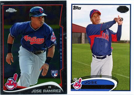 Jose Ramirez Cleveland Indians 2 Rookie Card Lot Topps Chrome & Pro Debut