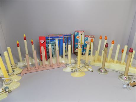 Vintage Christmas Holiday Candle and Candelabras