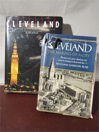 Cleveland Hardback Books, One Signed by Author 1954