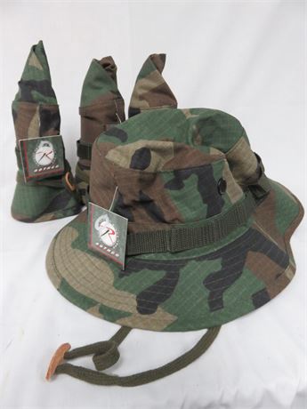 Lot of 4 ROTHCO Rip-Stop Boonie Hats - Size 7-1/2