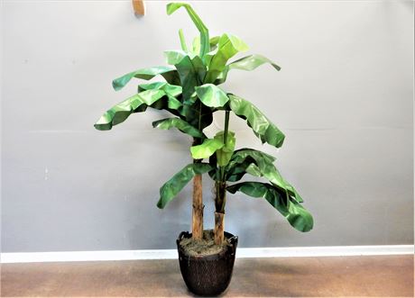 Large Artificial Banana Tree in Attractive Basket