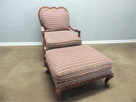 French Style Armchair / Ottoman