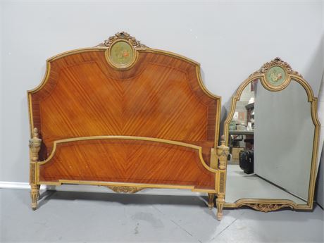 French Style Full Size Bed / Mirror