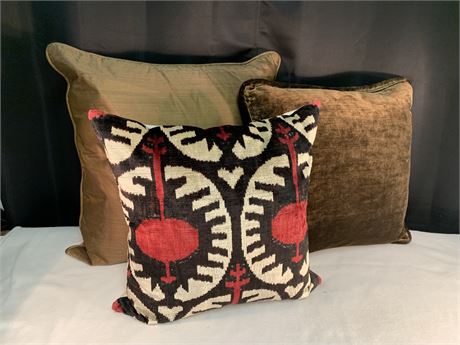 New Silk and Velvet Decorative Pillows