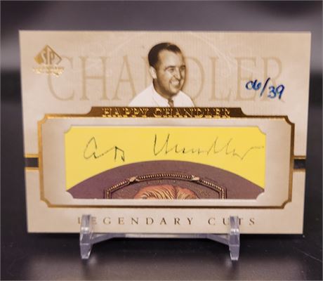 Happy Chandler Cut Autograph 2005 SP Authentic MLB Commissioner
