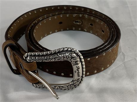 Ariat Embossed Leather Studded Belt