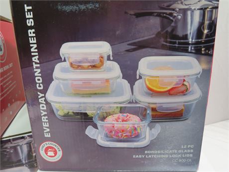 Libra 245172 Tempered Glass Food Storage Set, 12 Piece, 12